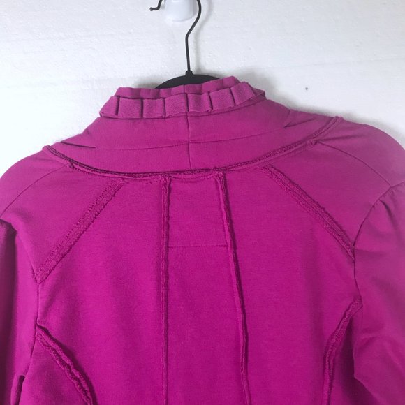 Neon Buddha Sz Small Pink Ruffle Athletic Jacket - Picture 5 of 8
